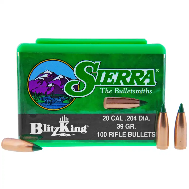 Sierra BlitzKing .204 Caliber 39 Grain Bullets - 100 Count