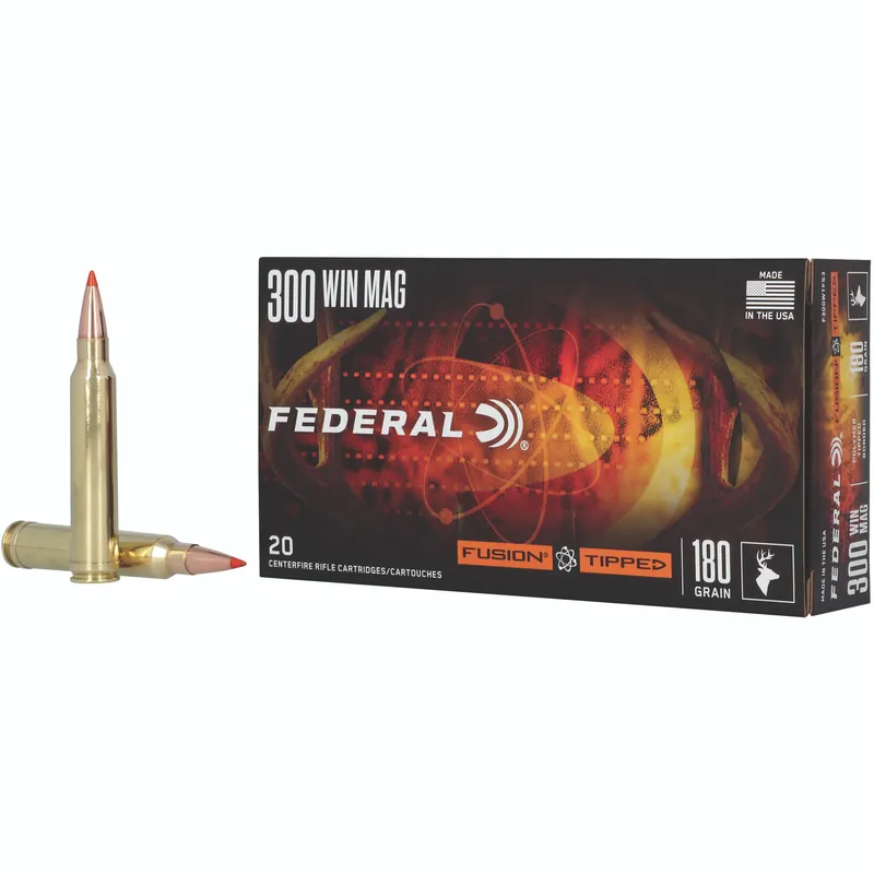 Fusion Tipped 300 Win 180gr Ammunition - 20 Rounds/200 Rounds