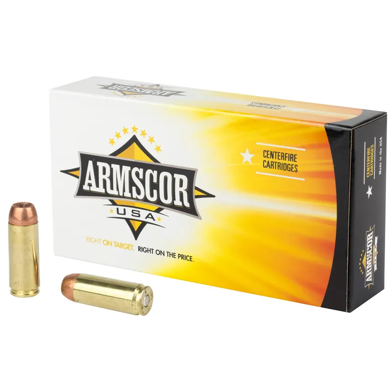 ARMSCOR .50 AE 300 Grain JHP Ammunition - 20 Rounds/Box, 400 Rounds/Case