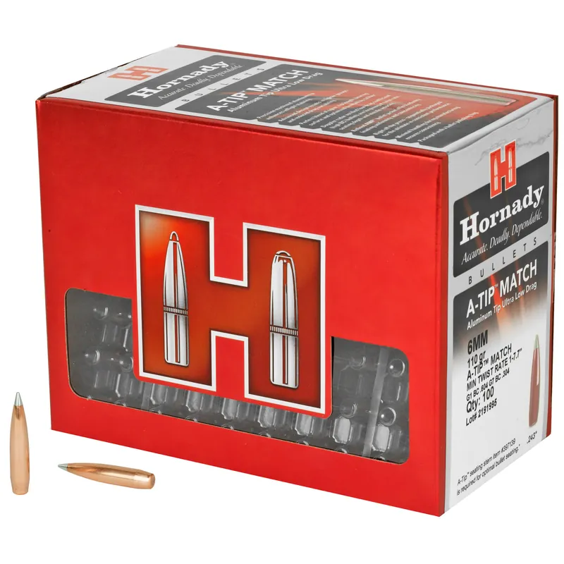 Hornady A-TIP 6mm .243 110 Grain Bullets - 100 Count