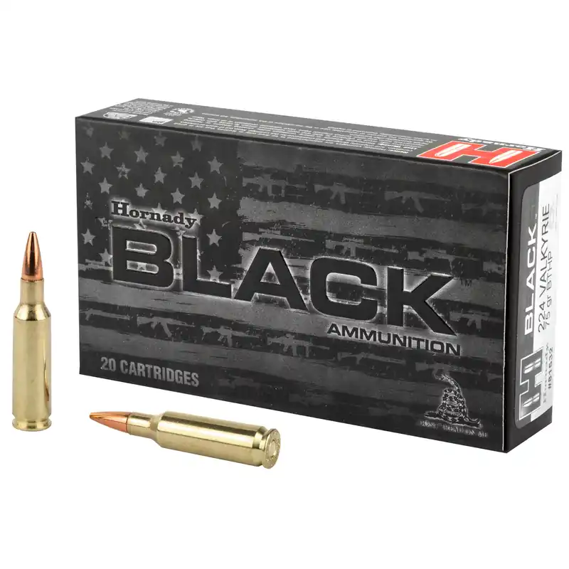 Hornady Black 224 Valkyrie 75 Grain BTHP - 20 Rounds/200 Rounds