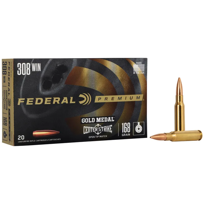 Federal Gold Medal .308 Win 168gr OTM Ammunition - 20 Rounds
