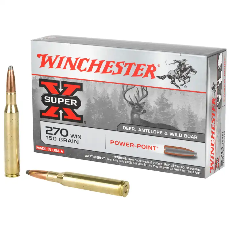 Winchester Super-X Power-Point 270 Win 150 Grain Ammunition - 20 Rounds