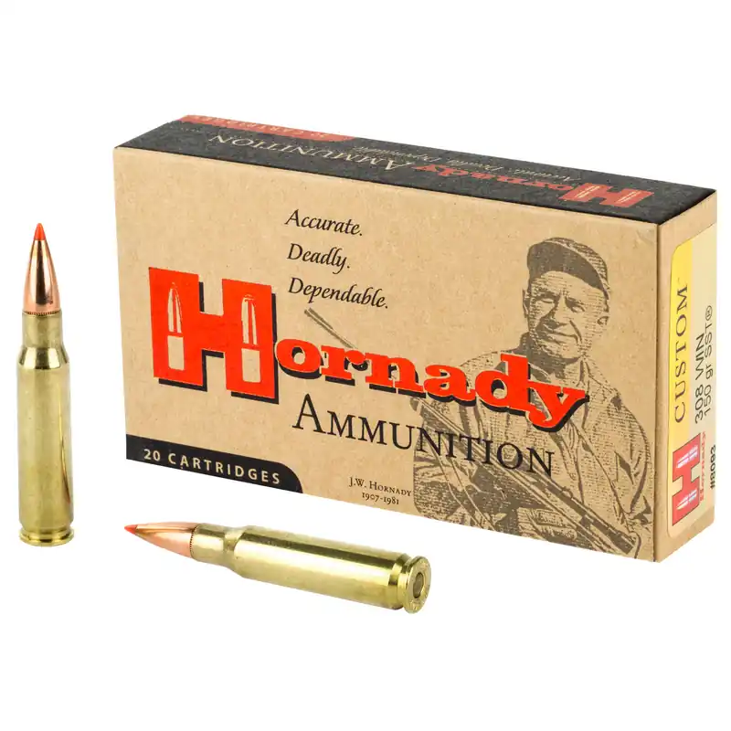 Hornady .308 Winchester 150 Grain SST Ammunition - 20 Rounds/200 Rounds