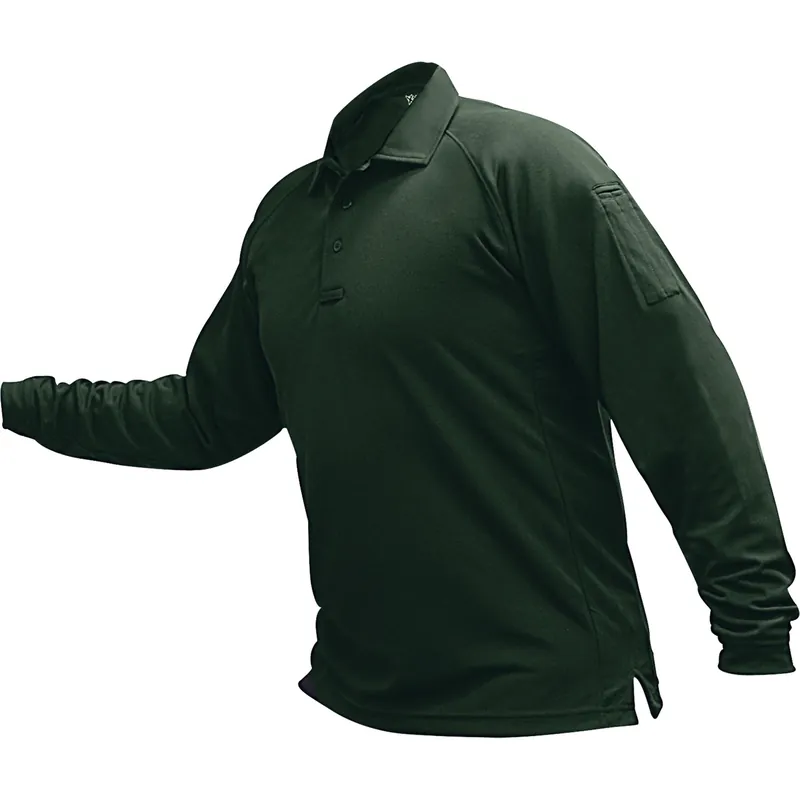 VERTX Coldblack Long Sleeve Polo Green Small