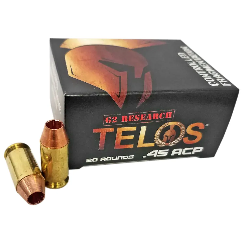 G2R TELOS 45ACP 160GR Ammunition - 20 Rounds/500 Rounds