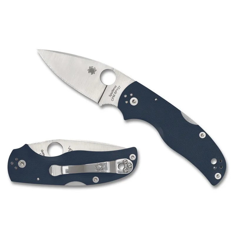 SPYDERCO NATIVE 5 G-10 3" BLUE FOLDING KNIFE