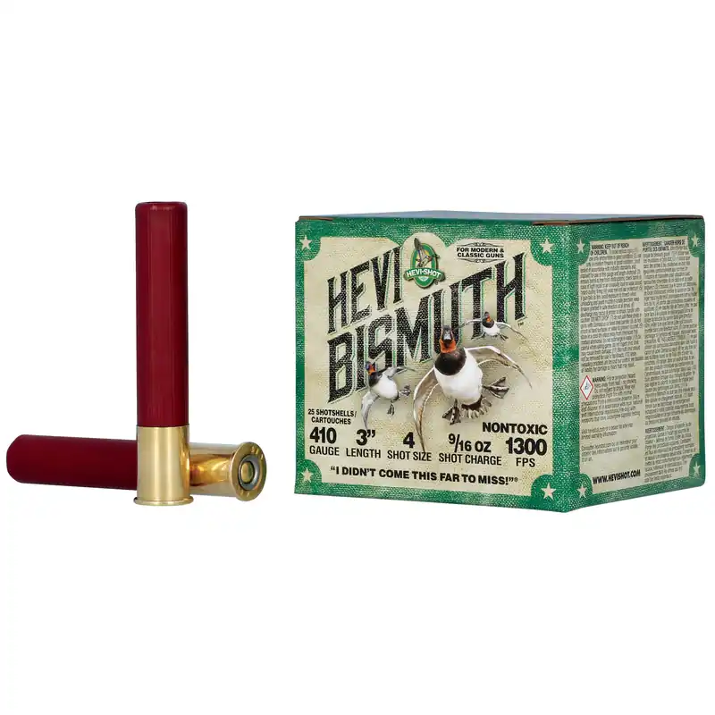 HEVI BISMUTH 410GA 3" #4 Shotgun Shells - 25/250 Count
