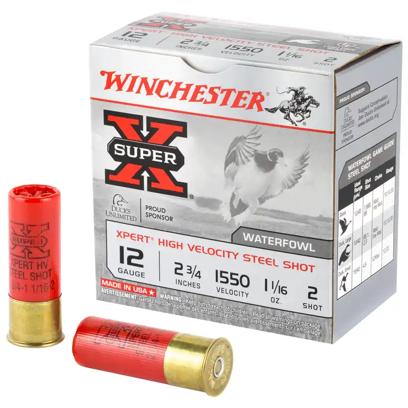 Winchester Xpert High Velocity 12 Gauge 2.75" #2 Shot, 25 Rounds/250 Rounds Case