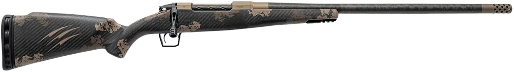Fierce Firearms Carbon Rogue 7mm PRC Rifle with Smoked Bronze Finish and Sonora Ambush Camo Stock