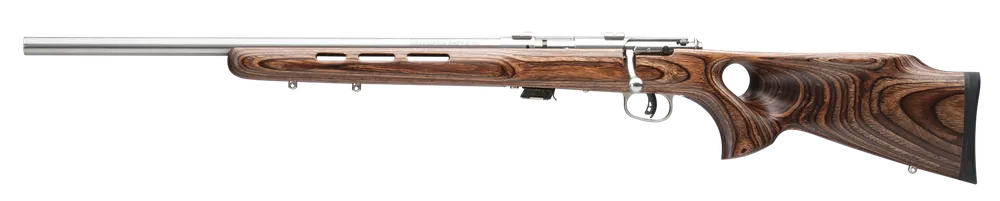 Savage Arms Mark II BTV Left-Handed .22 LR Rifle with Satin Brown Thumbhole Stock