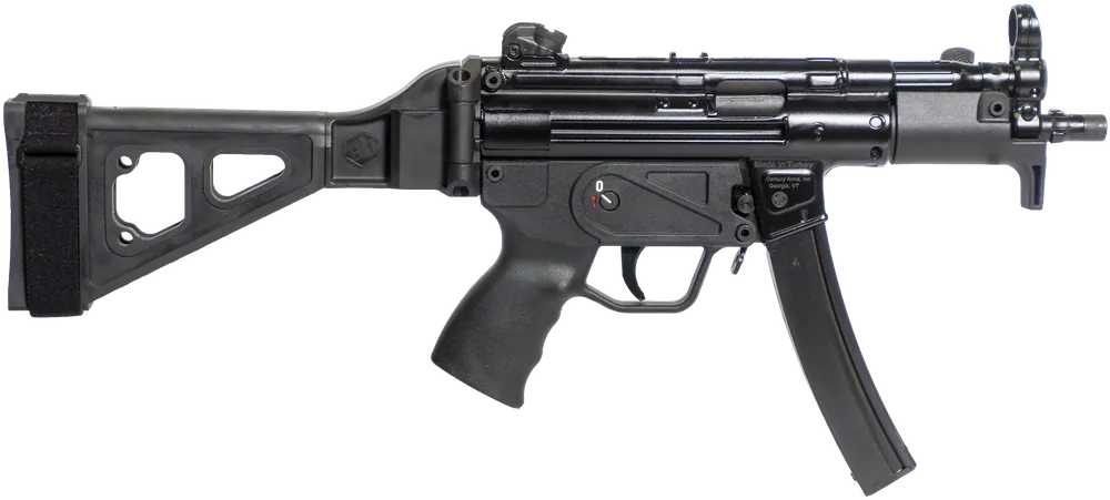 Century Arms AP5 P 9mm Luger Pistol with SB Tactical Brace and Picatinny Rail