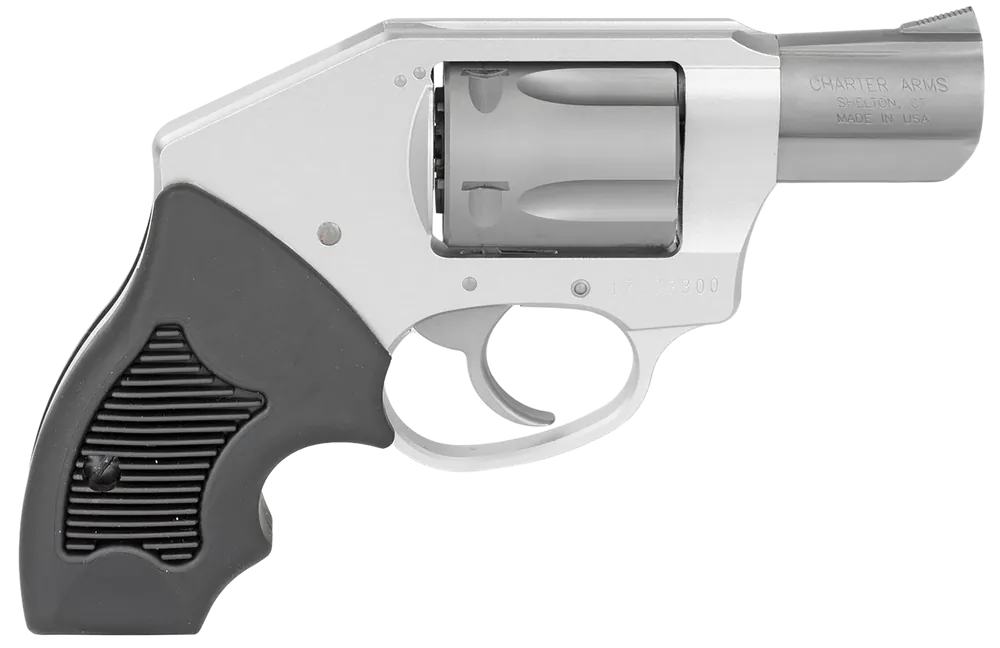 Charter Arms Off Duty .38 Special Revolver, 2" Stainless Barrel, Black Rubber Grip