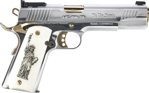 EAA Girsan MC1911S "We The People" 9mm 5" Chrome/Gold 9-Round Pistol