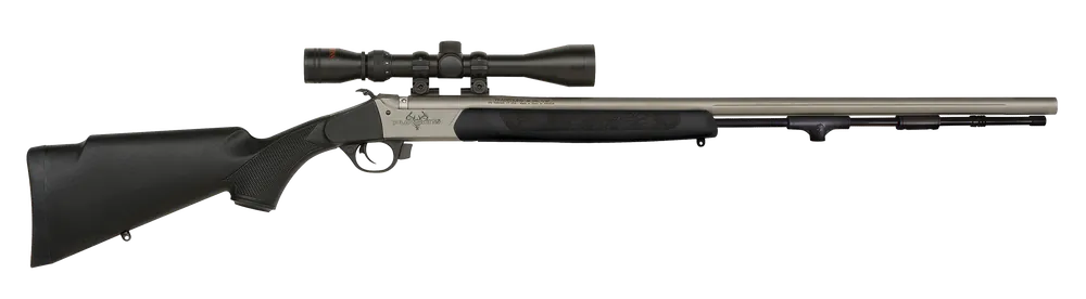 Traditions Pursuit XT .50 Cal Muzzleloader with 3-9x40 Scope, Stainless Cerakote Finish, Black Synthetic Stock