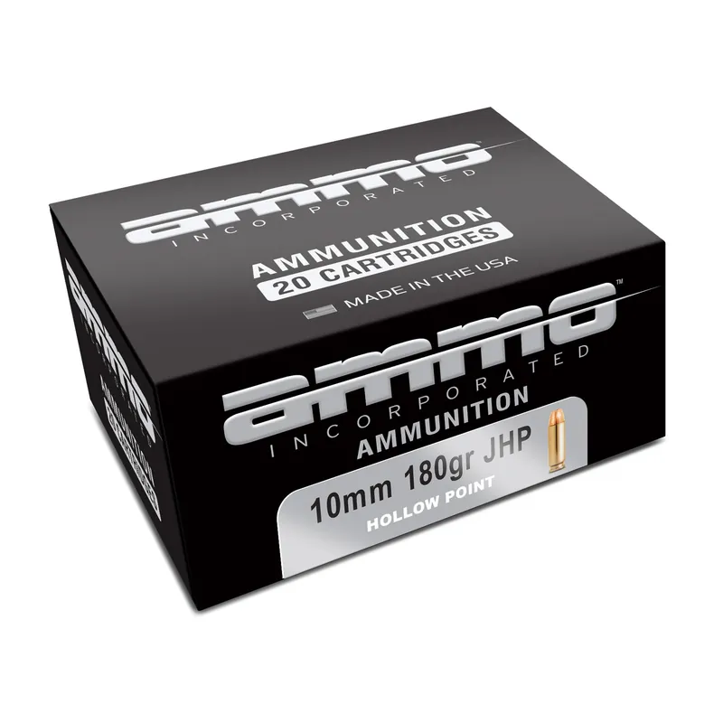 AMMO INC 10MM AUTO 180GR JHP 20/200 Ammunition Box