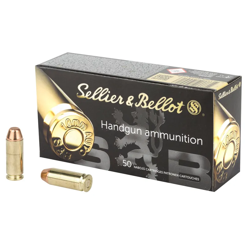 S&B 10MM 180GR FMJ Ammunition - 50 Rounds/1000 Rounds Box