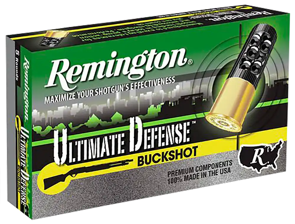 Remington Ultimate Defense 12 Gauge Buckshot - 5 Rounds per Box