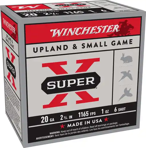 Winchester Super-X 20GA 2.75" 1oz #6 1165FPS 250rd Case Lot