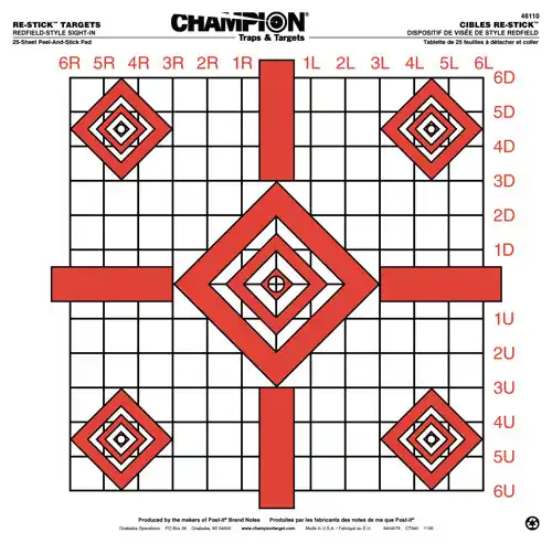 Champion Re-Stick Redfield Self-Adhesive 25-Pack Sight