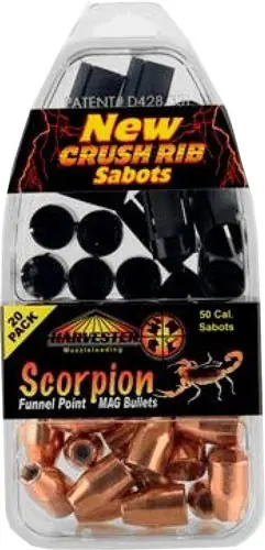 Harvester Scorpion .451 Funnel Point Sabot 50 Cal 260gr 20 Pack
