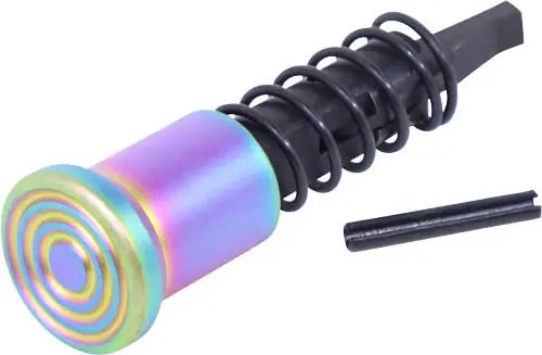 Rainbow PVD Coated Guntec AR15 Forward Assist Assembly