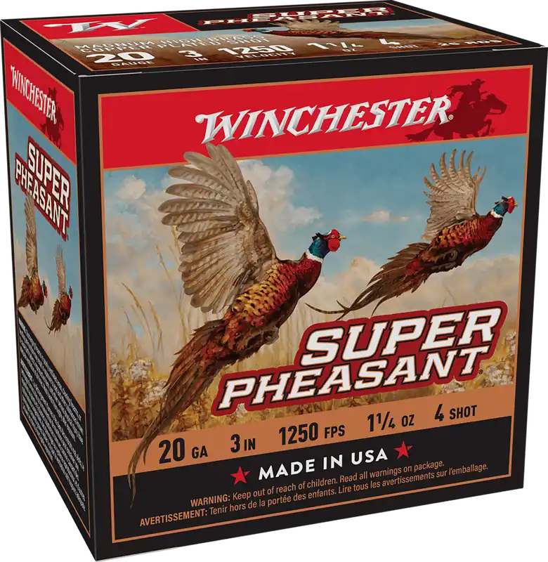 Winchester Super Pheasant Magnum 20 Gauge High Brass Ammo - 25 Rounds