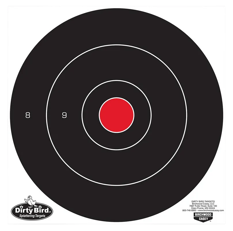 Birchwood Casey Dirty Bird 12" Bullseye Target, 100 Pack