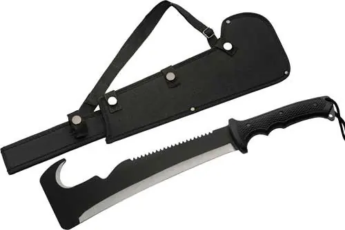 14" Tactical Machete with Wrist Lanyard - SZCO Rite Edge