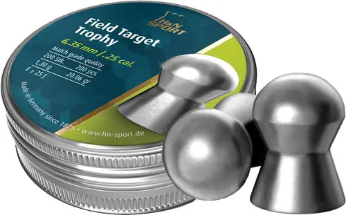 H&N Field Target Trophy .25 Caliber 200 Count Pellets - 20.06 Grain