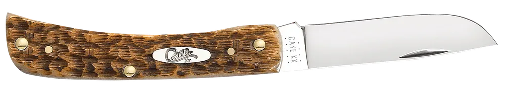 Amber Bone Peach Seed Jig Sod Buster Jr - Case 00245