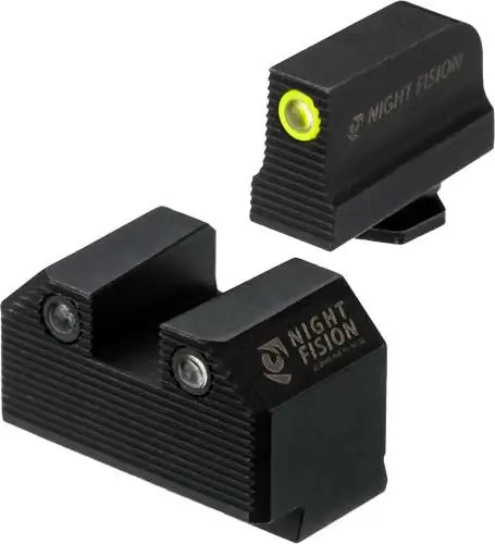 Glocknight Fision Tritium Stealth Yellow Front/Square Set