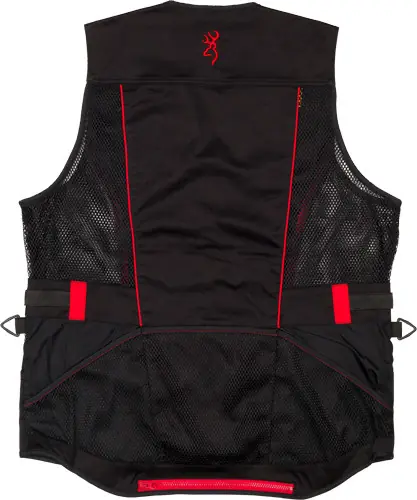 Browning Ace Shooting Vest - R-Hand XL Black/Red Trim