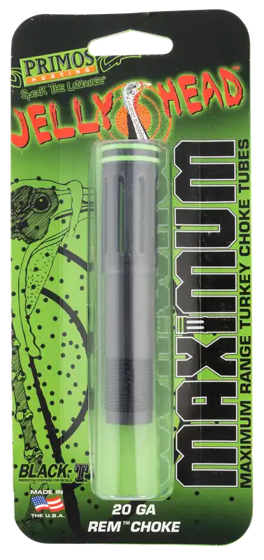 Primos 69403 JellyHead Maximum Rem Choke 20 Gauge Turkey Ported Steel Black-T Coating