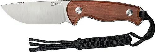 CIVIVI Timberbark 3.2" Fixed Blade Knife with Guibourtia Wood Handle