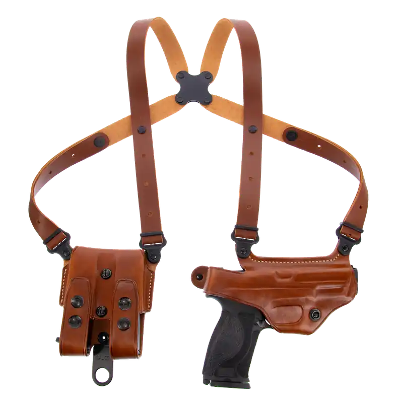 Galco MC446 Miami Classic Shoulder Holster for Springfield XD/Mod. 2, Right Hand, Tan Leather, Fits Up to 56" Chest