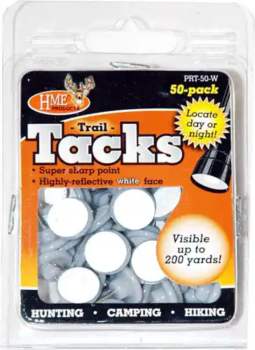 Reflective White Plastic Trail Tacks 50-Pack