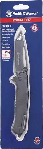 S&W Extreme Ops 3" Tanto Knife with Glass Breaker - Black