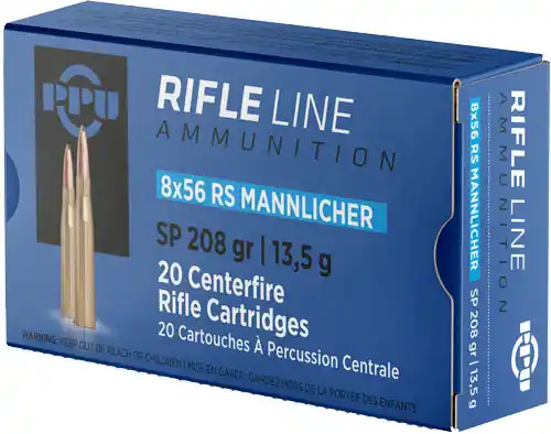 20RD 10BX/CSPPU 8X56R Mannlicher 208GR JSP Ammunition