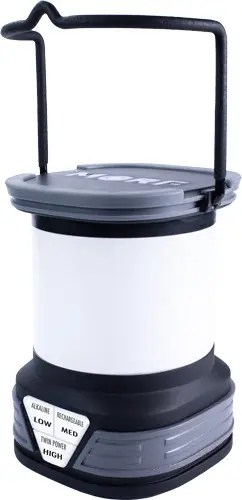 Rechargeable Twin Power Lantern with 520 Lumens and 4 AA Batteries - White