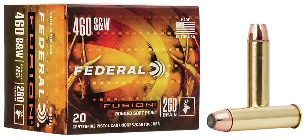 Federal F460FS1 Fusion 460S&W Mag 260gr Soft Point Ammo - 20/Box