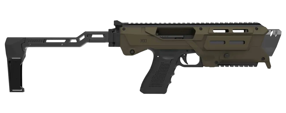 Meta Tactical MX1-PS-GR Conversion Kit for Glock 3/4/5 - OD Green Aluminum Stock