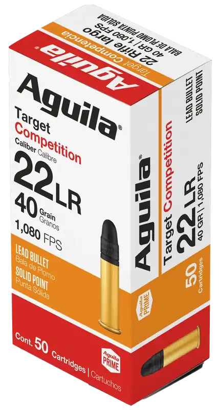 Aguila 1B220514 .22LR 40gr Lead Solid Point Ammo - 50 Rounds per Box, 20 Boxes per Case