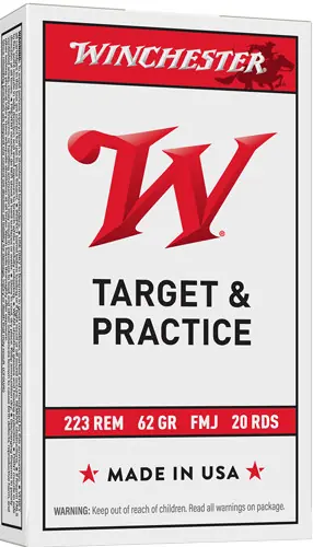 Winchester USA 223 Rem 62GR FMJ 20RD 50BX/CS