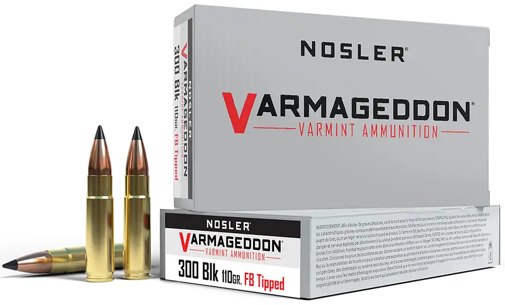 Nosler Varmageddon 300 Blackout 110gr Tipped Ammo - 20 Rounds