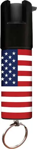 US Flag Guard Dog Keychain Pocket Pepper Spray 1/2 Ounce