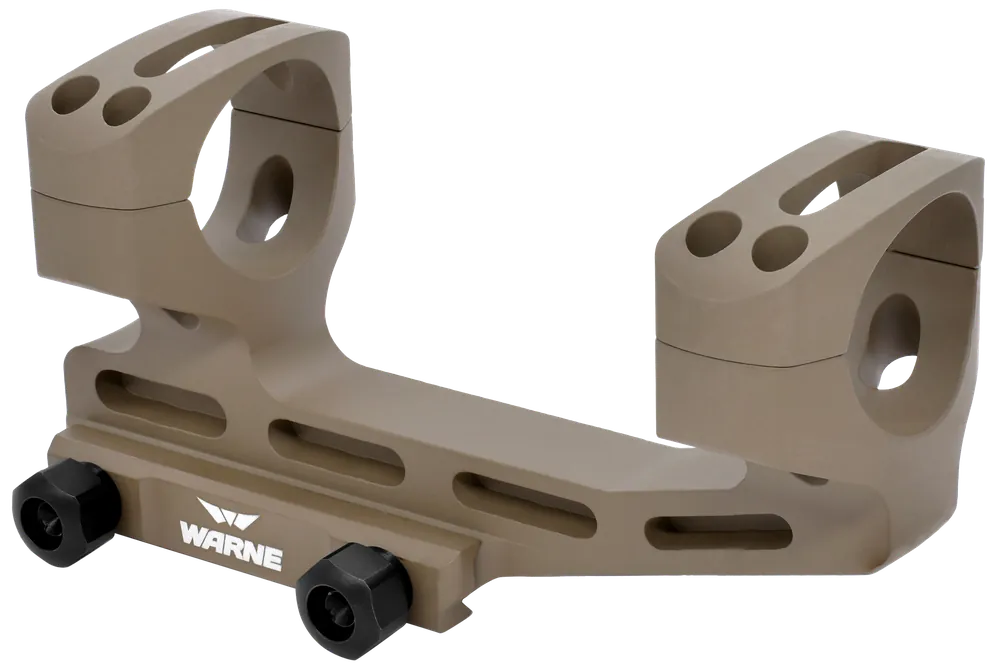 Warne LRSKEL34DE 34mm Dark Earth Aluminum Skeletonized Scope Mount/Ring Combo with 20 MOA for MSR