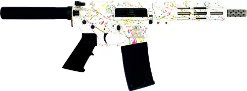 7.5" Stainless Steel Barrel Splatter White AR-15 Pistol .223 Wylde