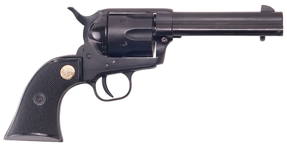 Cimarron ASPLINK1 Plinkerton .22 LR Revolver - 4.75" Matte Black, 6-Shot, Checkered Grip