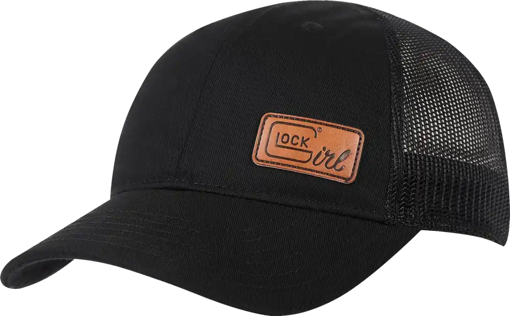 Glock AP96239 Black Leather Ponytail Hat with Glock Girl Patch